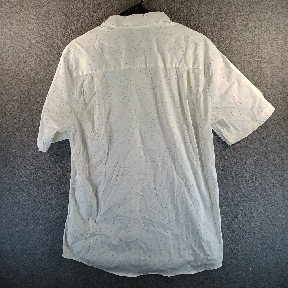 Travis Mathew Stretch Golf Shirt Men L White Sprinkles Pocket Button Up‎ Light - Picture 7 of 10